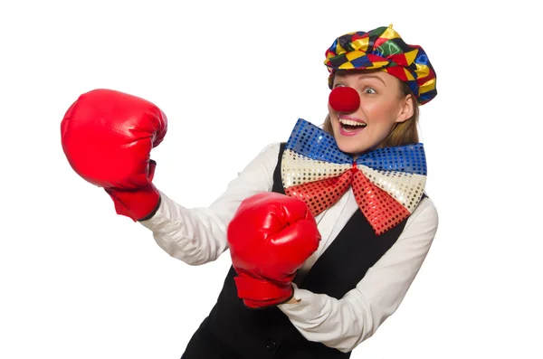 Ganska kvinnlig clown — Stockfoto