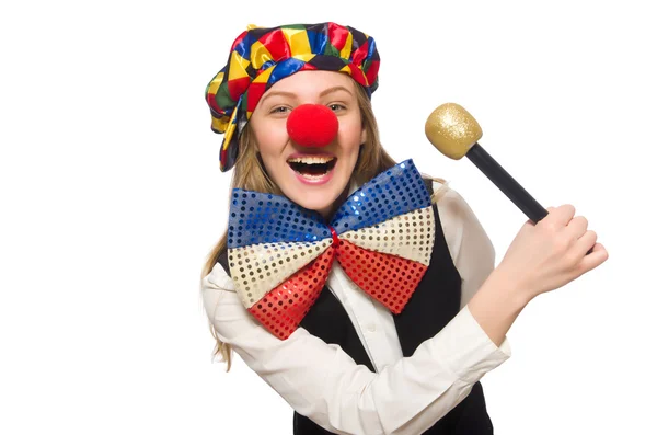 Pretty female clown — Stock Photo, Image