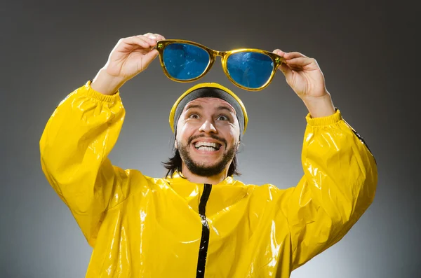 Man wearing yellow suit — Stock Photo, Image