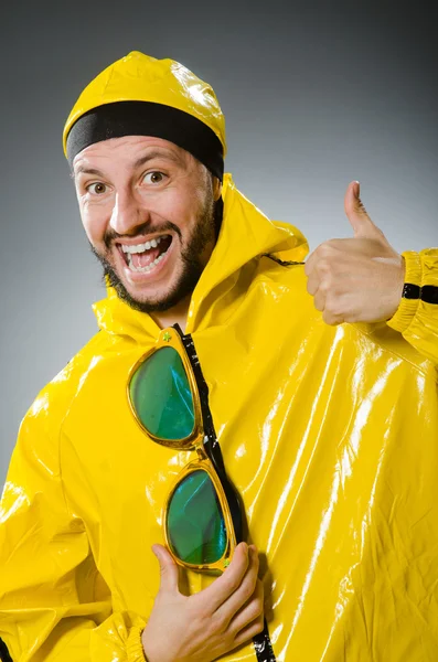 Man wearing yellow suit — Stock Photo, Image