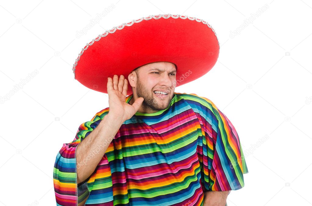 Funny mexican isolated on white
