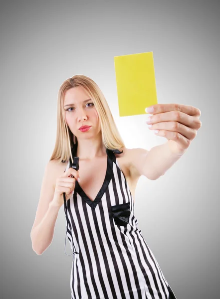 Woman judge against the gradient — Stock Photo, Image