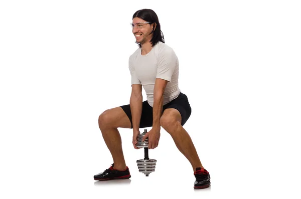 Man exercising with dumbbels — Stock Photo, Image