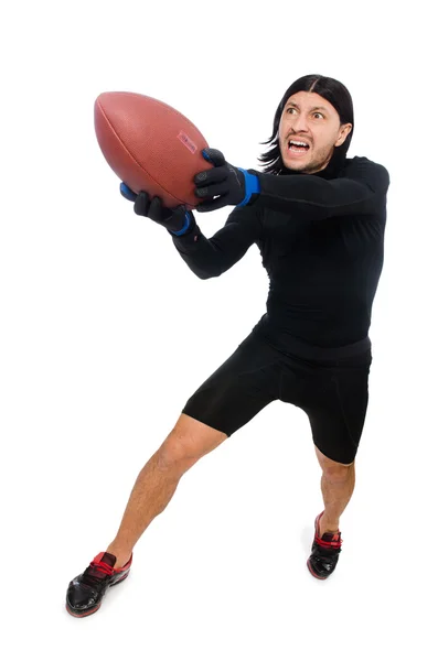 Hombre jugando fútbol americano — Foto de Stock