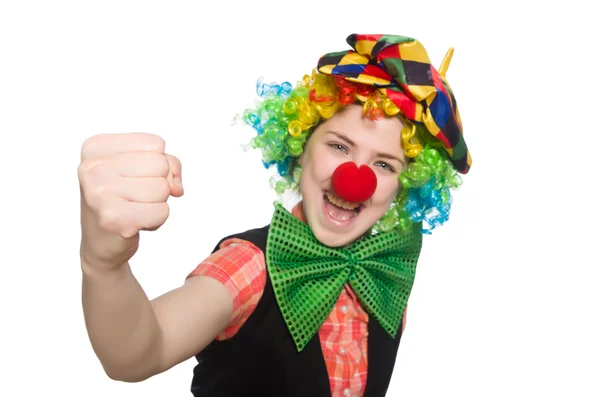 Divertente clown femminile — Foto Stock