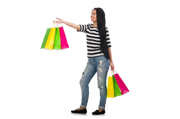 Mujer con bolsas de compras —  Fotos de Stock