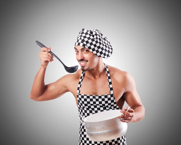 Sexy male cook — Stock Photo, Image