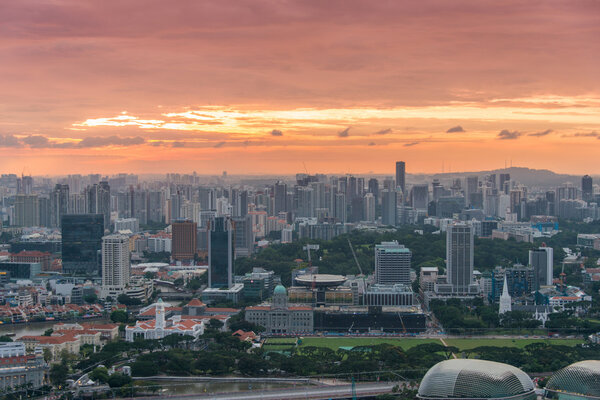 Singapore skyline downtown