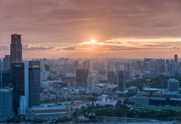 Singapore skyline downtown