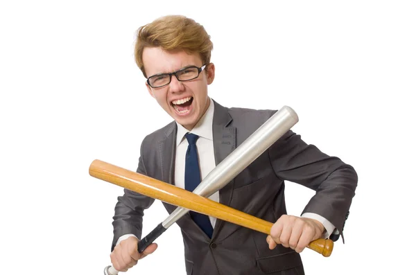 Businessman with baseball bats — Stock fotografie