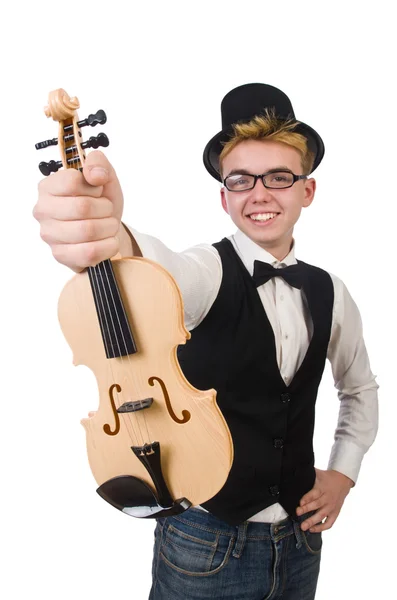 Joueur de violon drôle — Photo