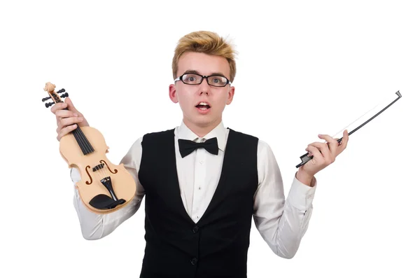 Roliga violin spelare — Stockfoto