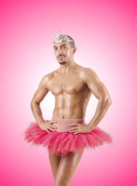 Man in ballet tutu — Stock Photo, Image