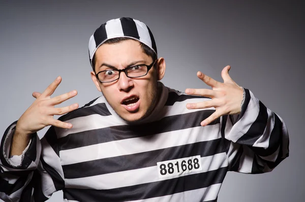 Funny prisoner isolated — Stock Photo, Image