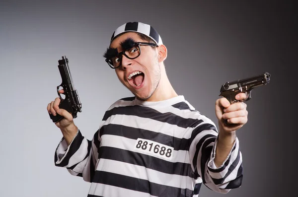 Funny prisoner isolated — Stock Photo, Image