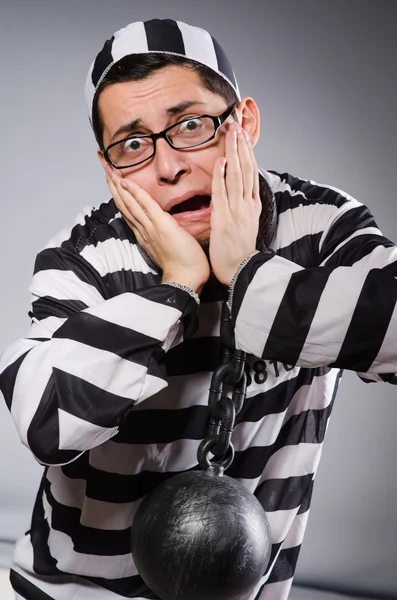 Funny prisoner isolated — Stock Photo, Image