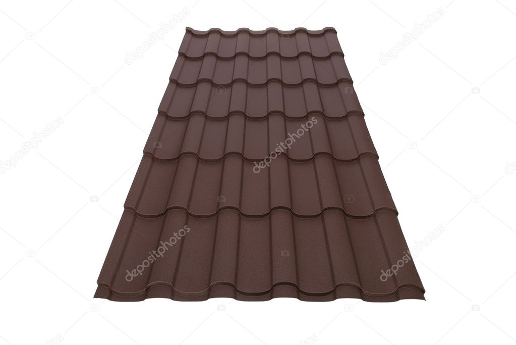 Roof tile isolated on the white
