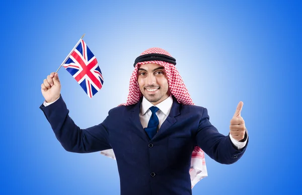 Arab businessman against the gradient — Stock Photo, Image