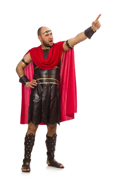 Gladiator geïsoleerd op wit — Stockfoto