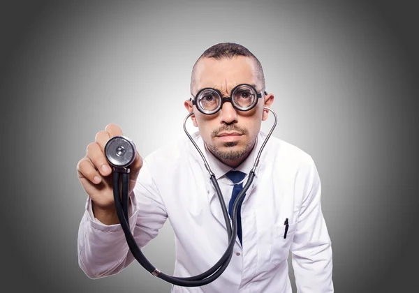 Funny doctor against the gradient Stock Picture