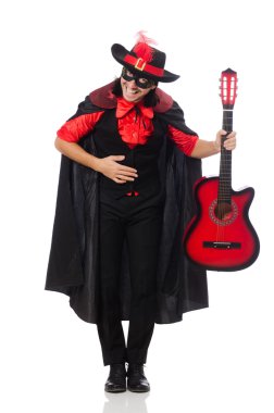 Karnaval montlu genç adam