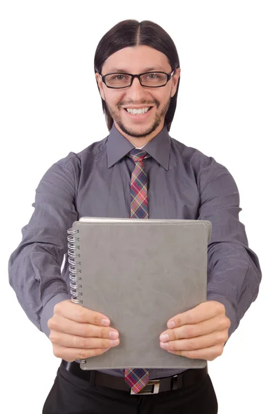 Young businessman with paper — Stock Photo, Image