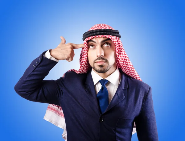 Arab businessman against the gradient — Stock Photo, Image