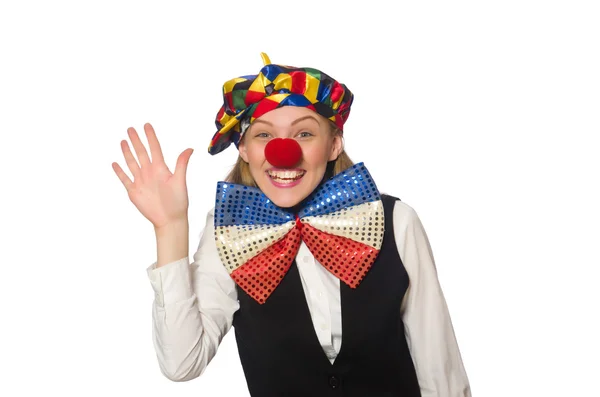 Ganska kvinnlig clown — Stockfoto