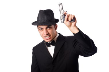 Zarif delikanlı holding tabanca