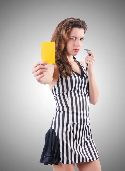 Vrouw rechter tegen het verloop — Stockfoto