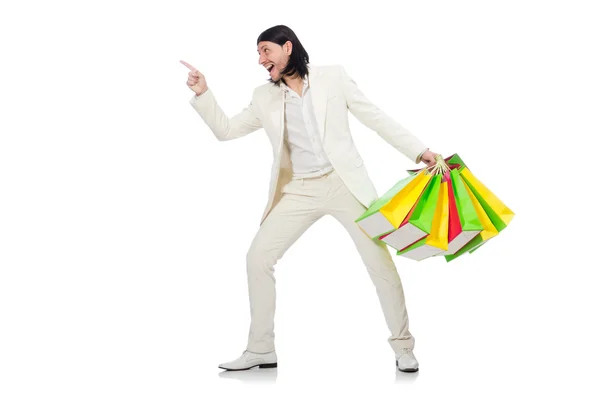 Hombre con bolsas de compras — Foto de Stock