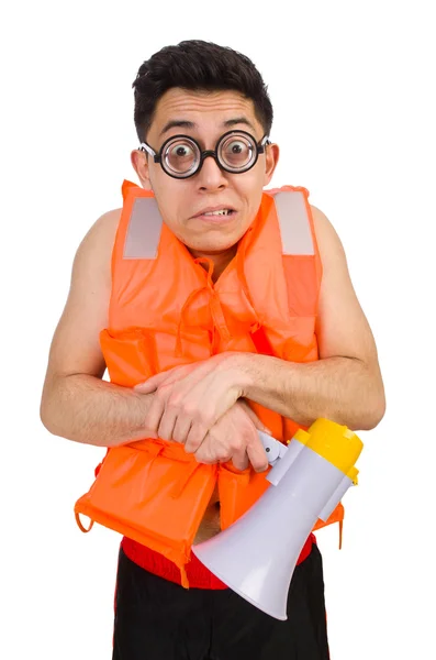 Funny man wearing vest — Stock Photo, Image