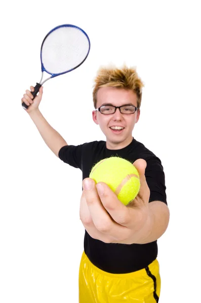 Grappige tennisspeler — Stockfoto