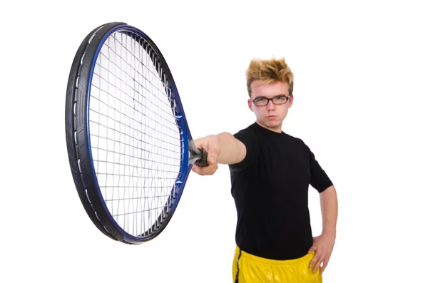 Grappige tennisspeler — Stockfoto