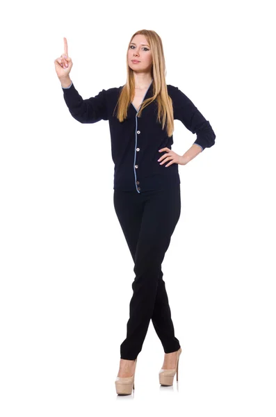 Tall young woman in black clothing — Stock Photo, Image