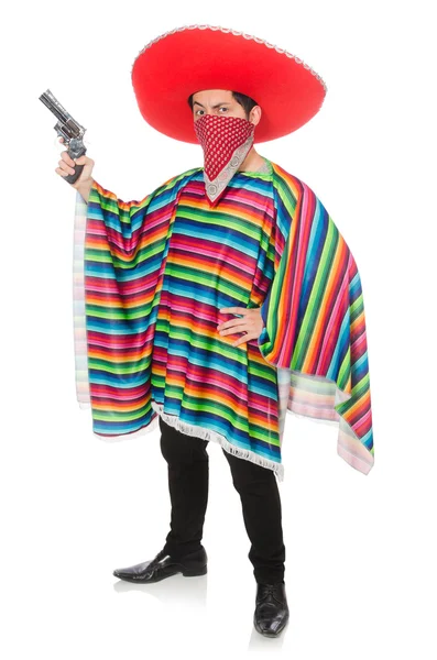 Grappige Mexicaanse met wapen — Stockfoto