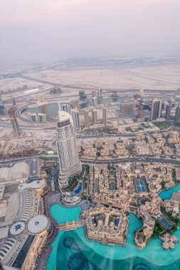 Gün batımında Dubai 'nin Panoraması