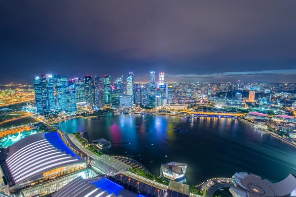 Singapur manzarası downtown — Stok fotoğraf