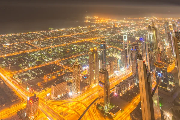 Gün batımında Dubai 'nin Panoraması — Stok fotoğraf