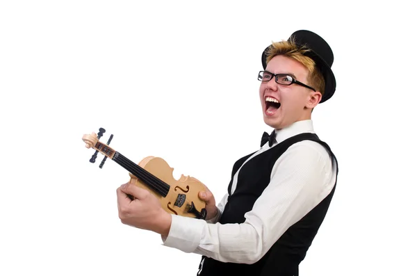 Joueur de violon drôle — Photo