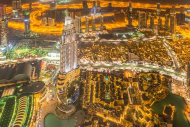 Gün batımında Dubai 'nin Panoraması