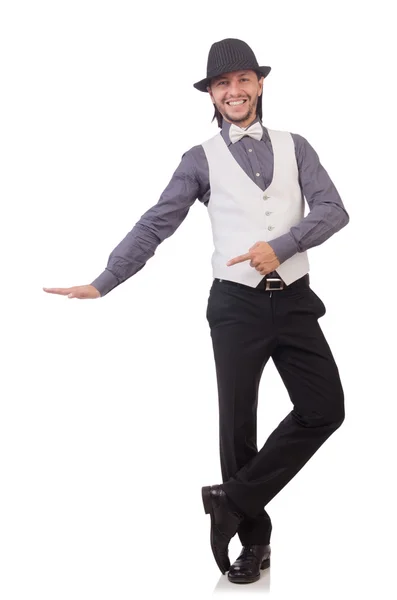Молодий бізнесмен у сірому костюмі — стокове фото