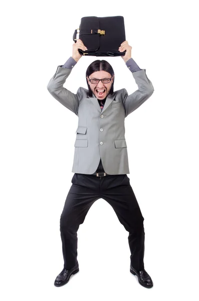 Joven empresario en traje gris —  Fotos de Stock