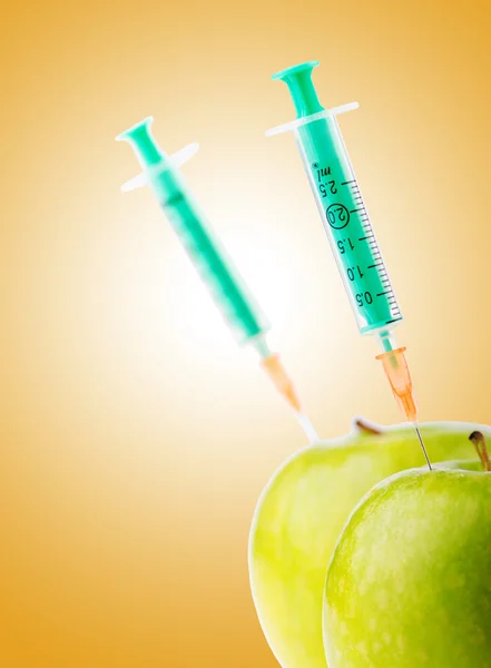 Experimentera med äpple — Stockfoto