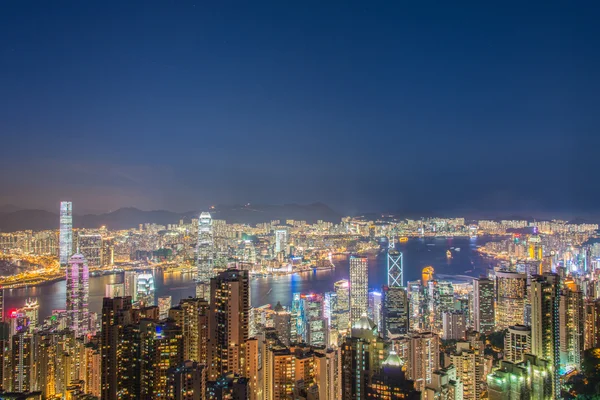 Hong Kong pendant les heures de coucher du soleil — Photo