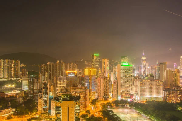 Hong Kong durante o pôr-do-sol — Fotografia de Stock