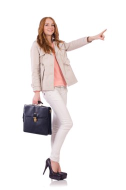 Sevimli gülümseyen kız hafif kısa ceket