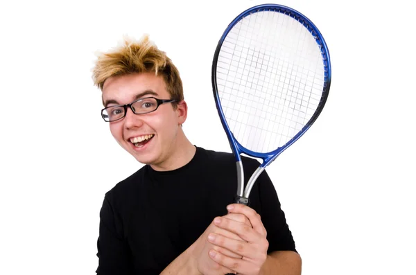 Grappige tennisspeler — Stockfoto