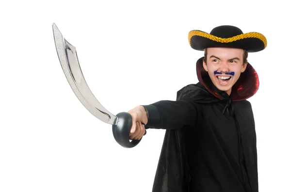 Espada joven pirata sosteniendo — Foto de Stock