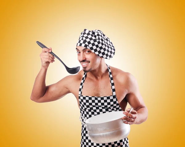 Sexy male cook — Stock Photo, Image